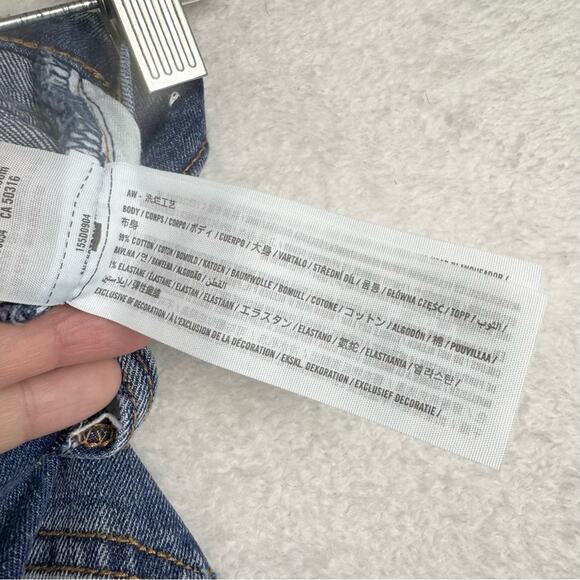 Abercrombie & Fitch Curve Love The Ankle Straight Ultra High Rise Distressed 6R - Picture 10 of 14